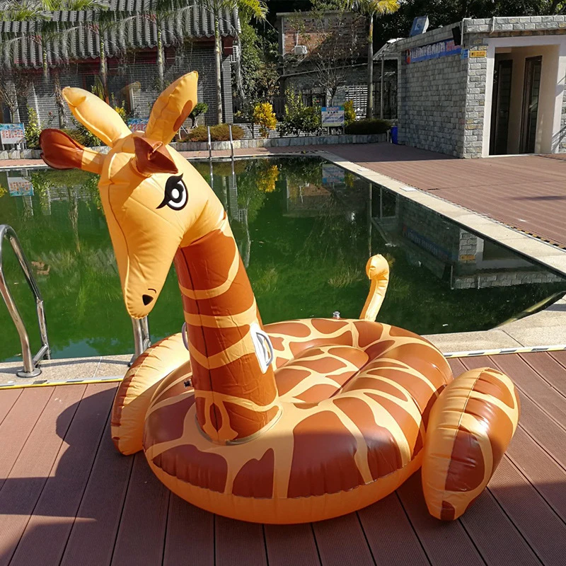 200cm Aufblasbare Giraffe Schwimmen Ring Pool Float Matratze Alpaka Schwimmen Kreis Strand Sommer Wasser Aufblasbare Spielzeug Piscina