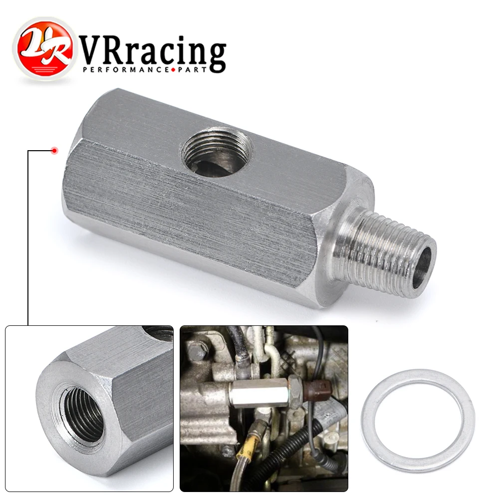 

Stainless Steel 1/8'' BSPT Oil Pressure Sensor Sendor Tee Adapter to 1/8 NPT Gauge T-Piece Car Accessories VR-OGA02
