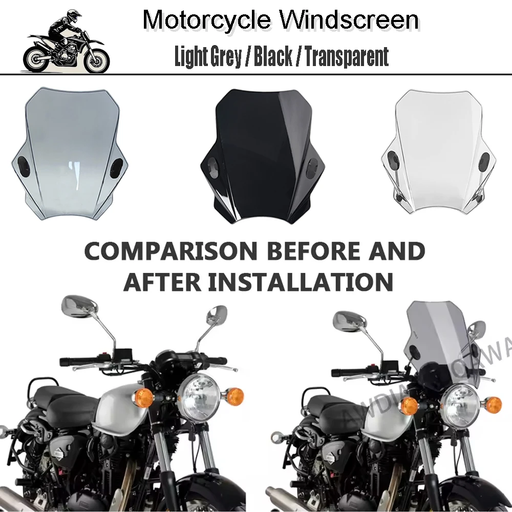 

Для Benelli IMPERIALE 400 IMPERIALE 400 2021 лобовое стекло мотоцикла, чехлы на лобовое стекло мотоцикла, дымовые линзы, дефлектор мотоцикла