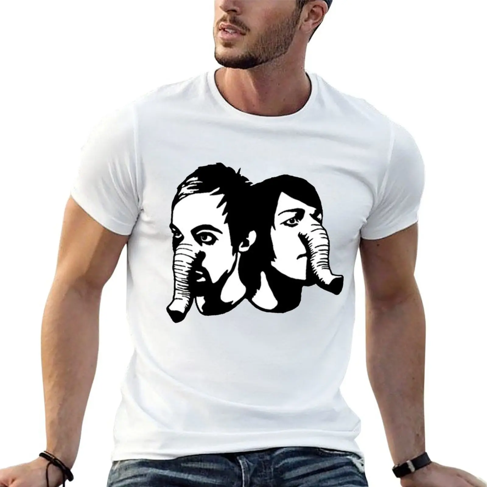 

Death From Above 1979 - Head's Up Elelphant Head's T-Shirt man t shirts high quality luxury brand anime tshirt T-Shirt