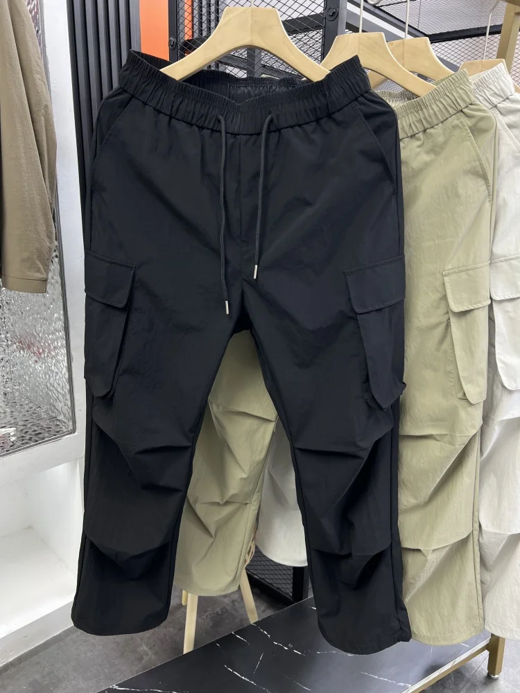 Celana Kasual Pria Urban Faion Street Sle, Model Longgar, Potongan Lurus, Tipis, untuk Musim Semi dan Musim Panas, Cocok untuk Aktivitas Luar Ruangan dan Kerja