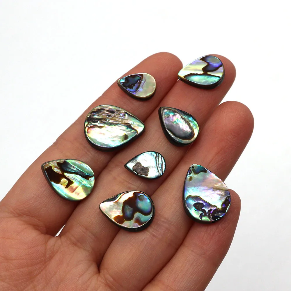 

Straight Hole Water Drops 5 Pack Natural Abalone Bead Charm 6-25mm DIY Fashion Making Bracelet Necklace Earrings Gifts for Women