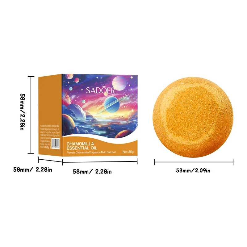 80g Bola Garam Mandi Aromaterapi Krisan Planetary Mother untuk Membersihkan Tubuh dan Mengelupas untuk Relaksasi
