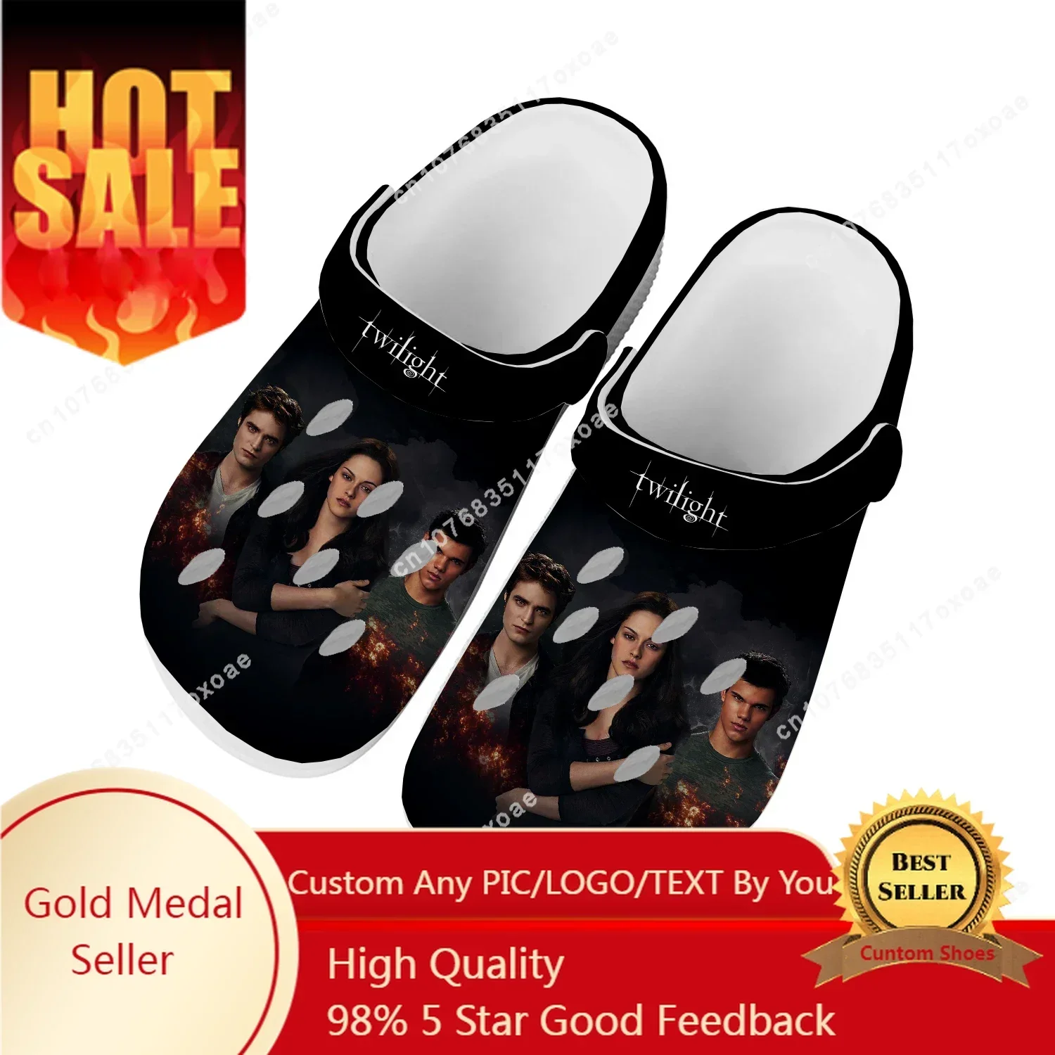 

The Twilight Saga Movie Home Clog Mens Women Youth Boy Girl Sandals Shoes Garden Custom Made Breathable Shoe Beach Hole Slippers