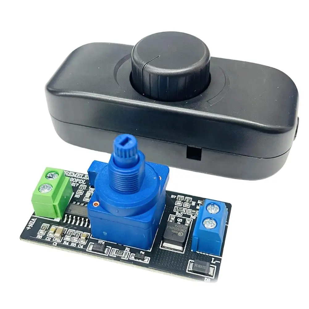 

Compact Dimmer Switch Designed for Use with Low Voltage Systems For Adjusting Brightness in LED Lighting from 12 24 Volts