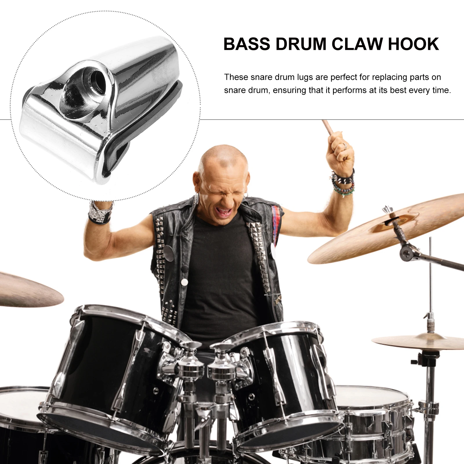 

Bass Drum Hook Percussion Claw Hooks Connector Snare Hardware Accessories Lugs Parts