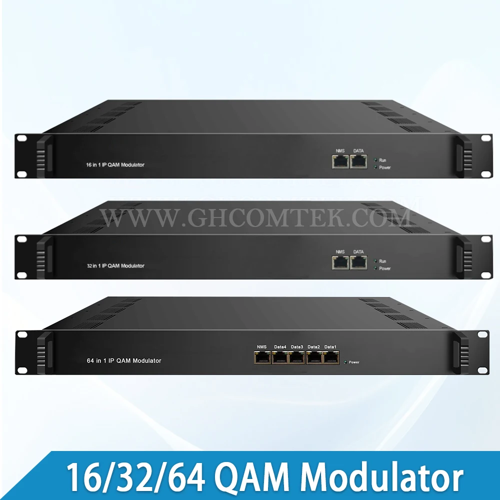 High Quality 8 16 32 64 Multi Channel QAM Multiplexing and Scrambling IP To QAM DVB-C Modulator