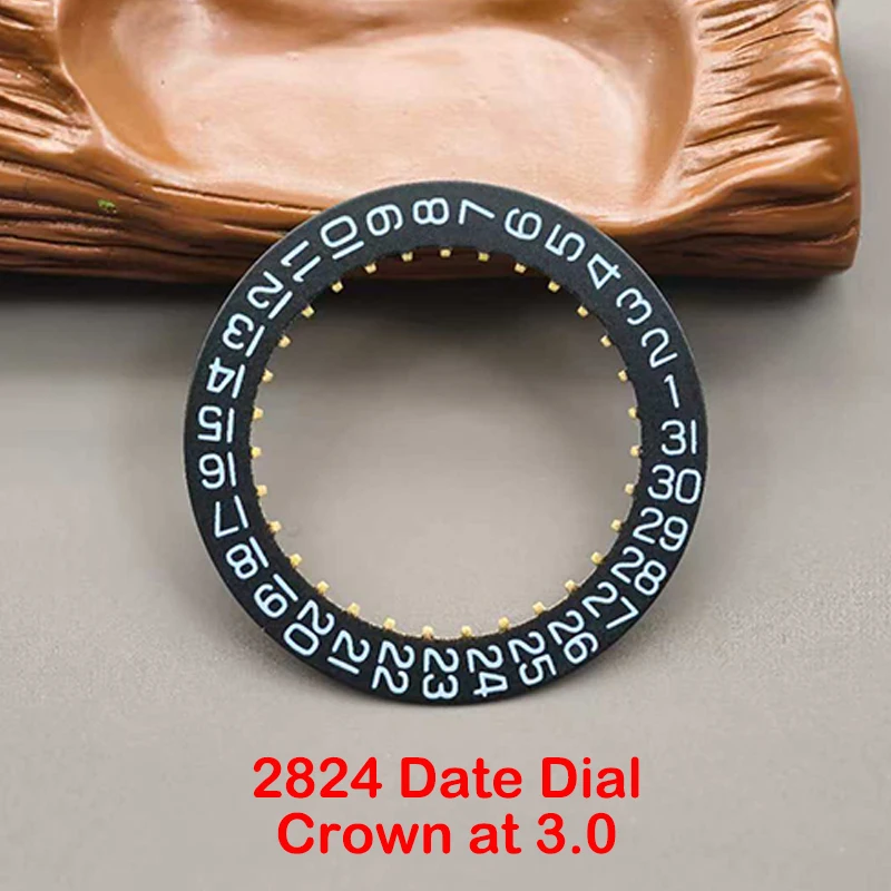 ETA 2824 حركة التاريخ عجلة الاتصال الهاتفي صالح 2824 حركة ميكانيكية أوتوماتيكية تاريخ اليوم عند 3.0/6.0 تاج في عجلة ذهبية سوداء بيضاء #4