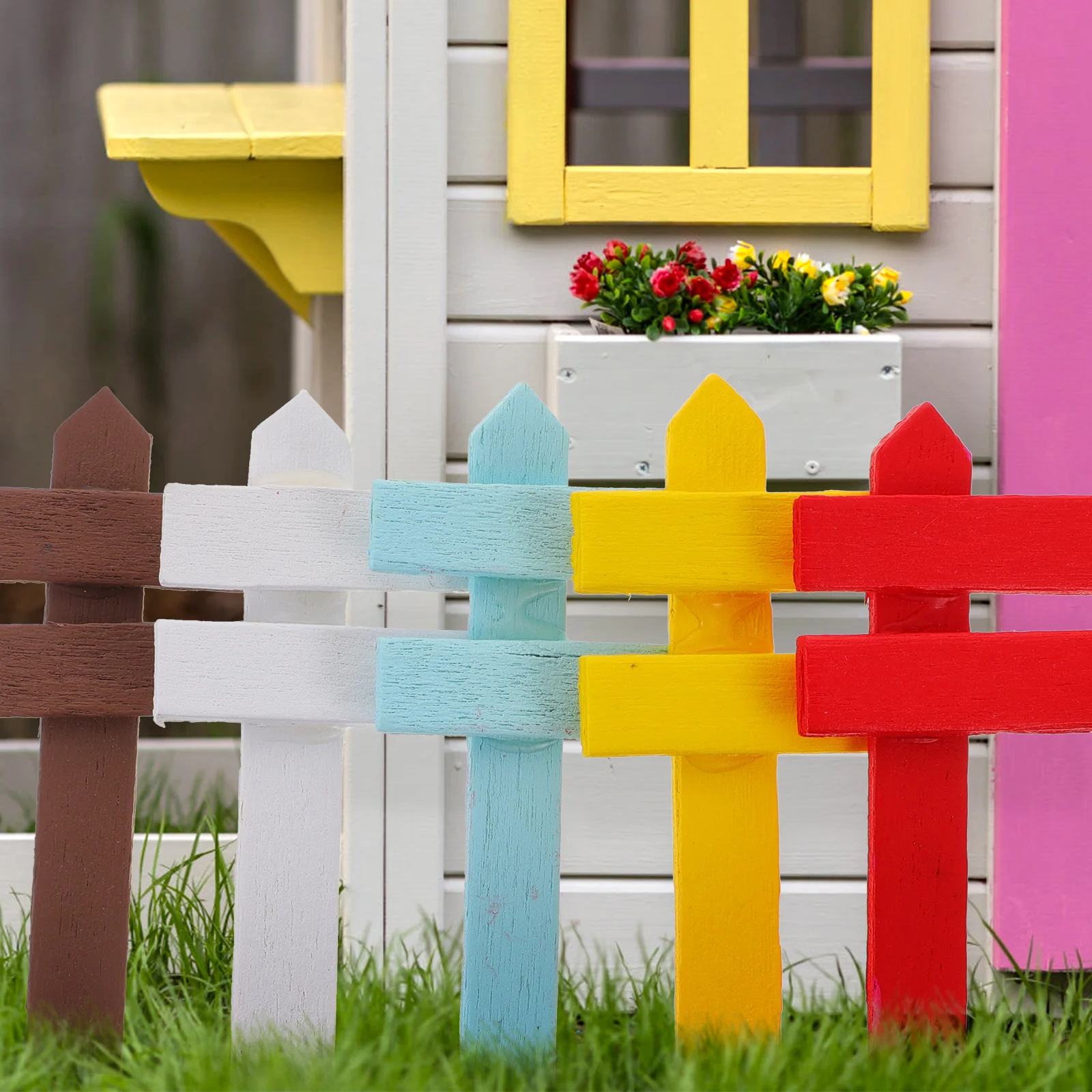 

25pcs Fence House Decor Bedroom Living Room Kitchen Miniature Tool Garden Tool Models Miniature Decorative Mini House Fence Toy