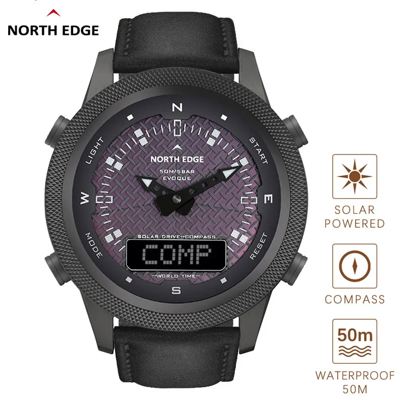 

Military Men Digital Solar Watch Mens Outdoor Sport Watches Full Metal Waterproof 50M Compass Countdown Stopwatch Smart Watch