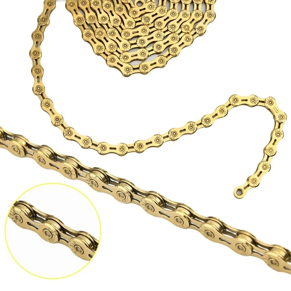 

12-скоростная велосипедная цепь, 126 звеньев, из высокоуглеродистой стали, для шоссейных велосипедов, сверхлегкая, полупустотелая, сменная цепь для велосипеда