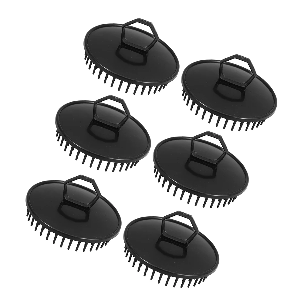 

6 шт., массажер для кожи головы, шампунь, щетка, скруббер, отшелушивающее средство для удаления перхоти, распутывающий душ, массажный инструмент для волос, портативная расческа