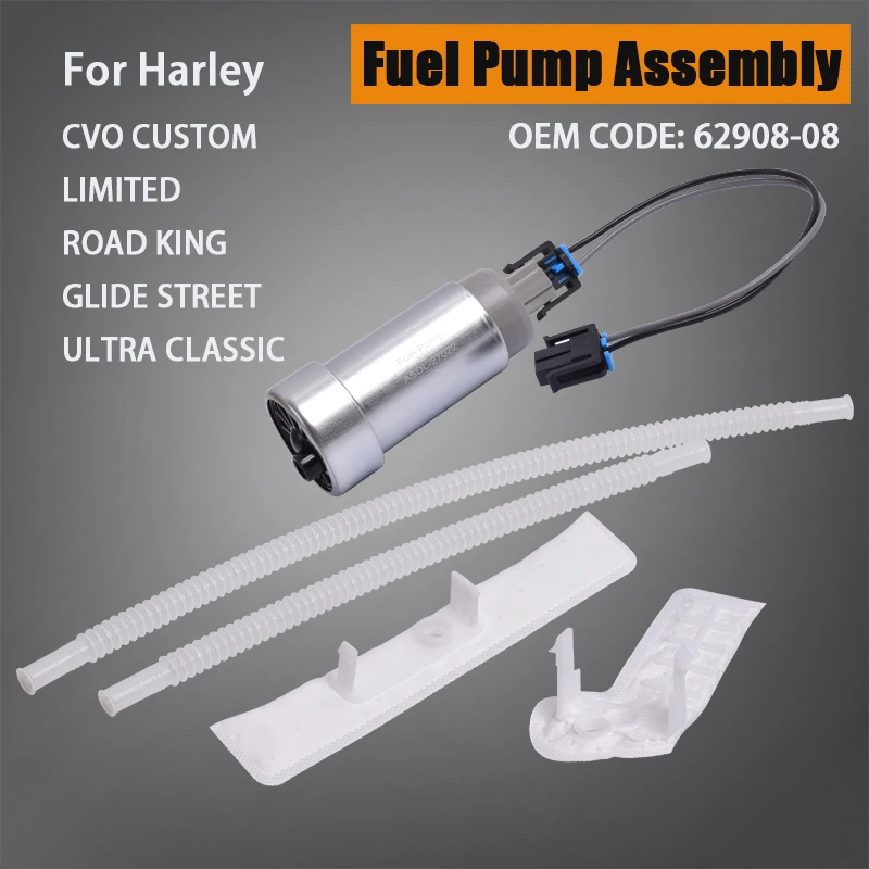 Motorcycle Fuel Pump Kit for Harley CVO ROAD KING GLIDE STREET TRI ULTRA CLASSIC CUSTOM ULTRA LIMITED 103 FLHTK FLHXSE 62908-08