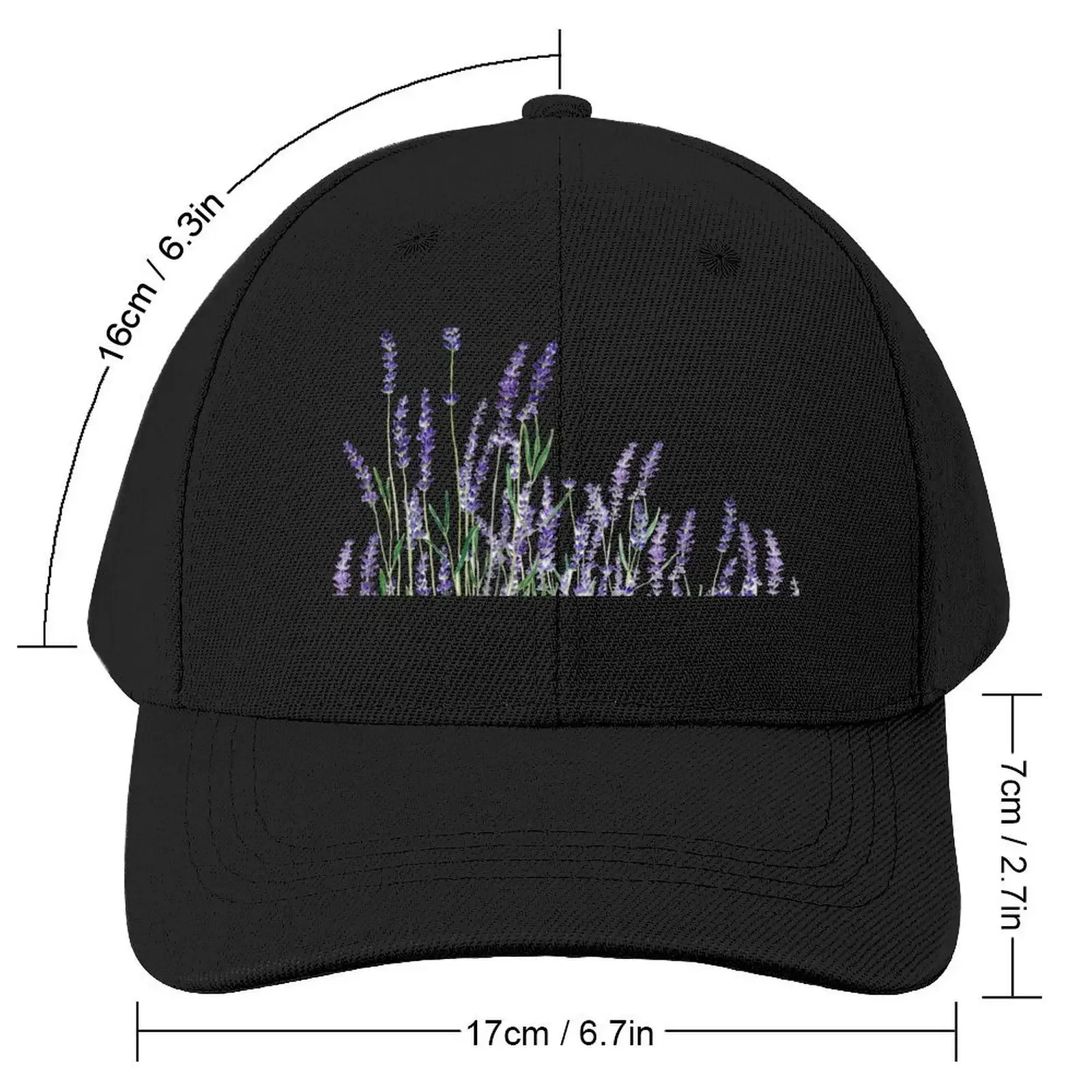 purple lavender horizontal watercolor Baseball Cap Rugby custom Hat Rave party Hat For Women Men's