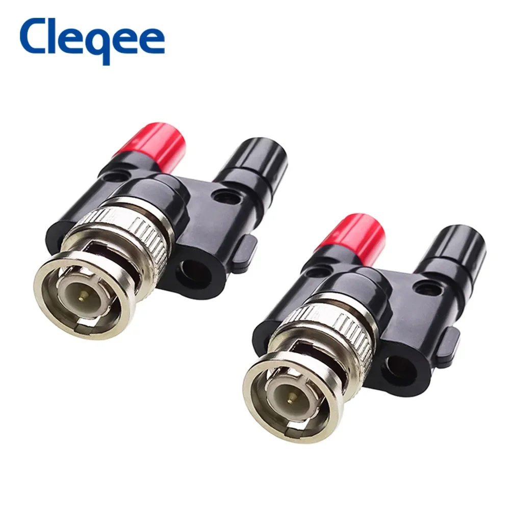 Cleqee P7009 BNC maschio a banana femmina doppio connettore jack da 4 mm Q9 adattatore RF coassiale di alta qualità