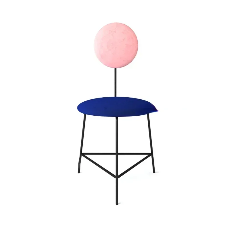 

Silla de maquillaje minimalista moderna de Metal rosa, taburete creativo para comedor, restaurante, sala de estar