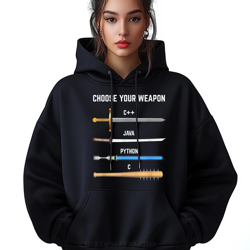 

Funny Programmer Choose Your Weapon For Devs Graphic Sweatshirts Men Men's Oversize Long Sleeve Man New In Sweatshirts Plus Size