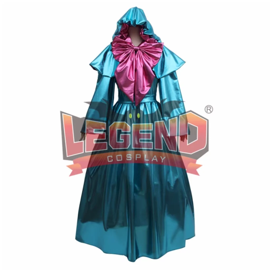 

Godmother Cosplay Costume Adult Women Blue Fantasy Robe Dress Fancy Fairy Suit Masquerade Theater Stage Outfit Halloween
