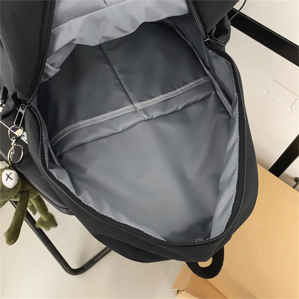 Mochila de Color sólido para mujer, mochilas escolares con múltiples bolsillos para adolescentes, mochila antirrobo para ordenador portátil, bolsa de viaje informal Unisex