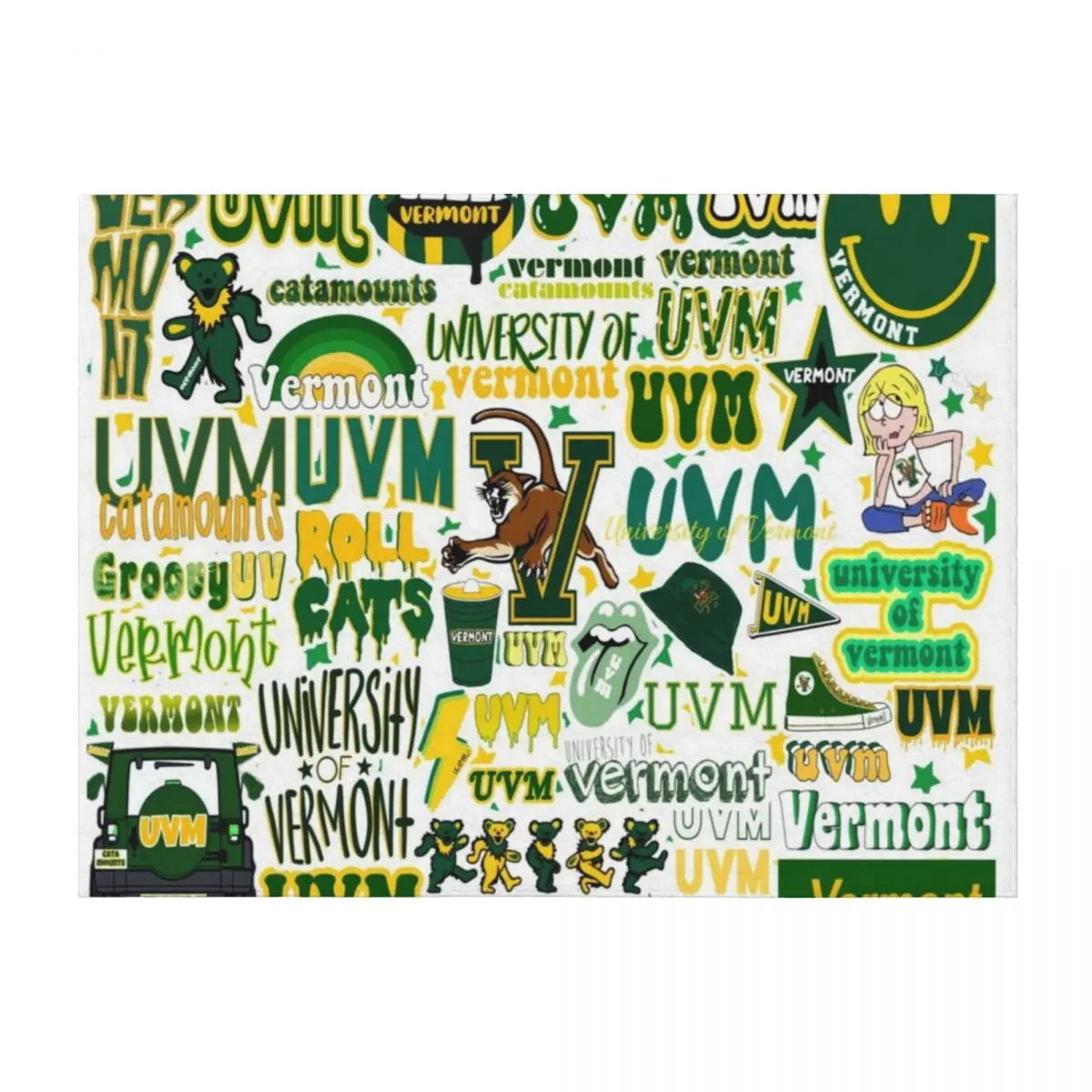 

UVM Design Throw Blanket Kid'S Cute Plaid Warm Sofa Throw Blankets