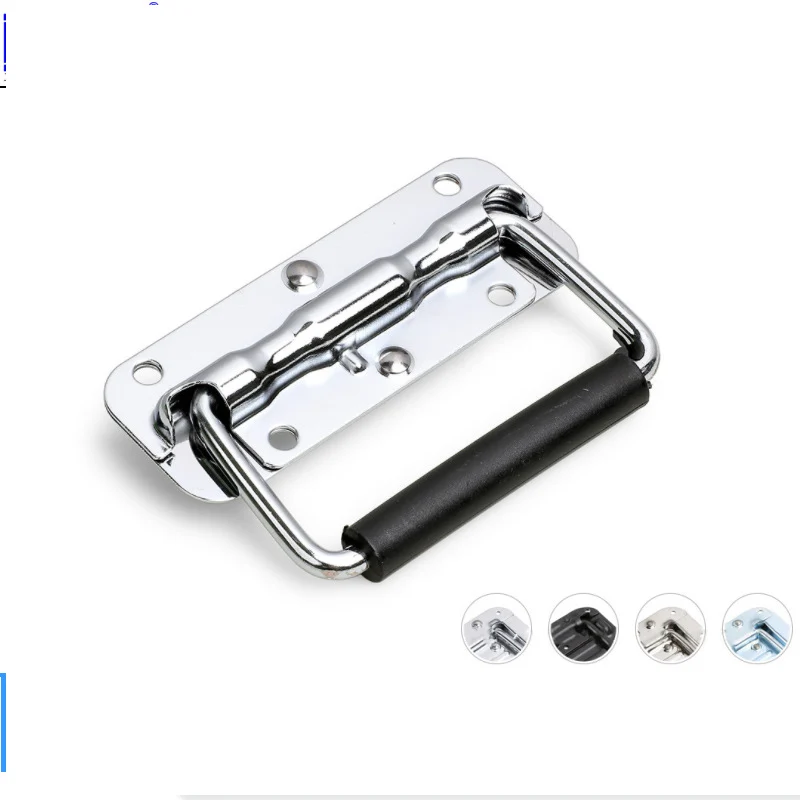 Spring Handle Folding Handle Tool Box Movable Ring Furniture Handle Industrial Equipment Cabinet Handle Activity Knobs Black