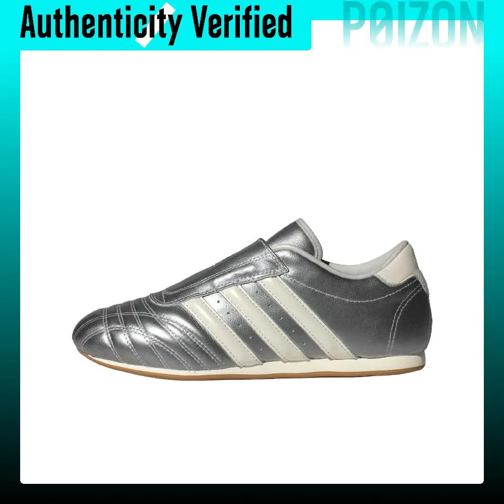 Adidas Originals Taekwondo Casual Shoes Women's Low Top Metallic Silver/Jade White/Resin Yellow JS4023