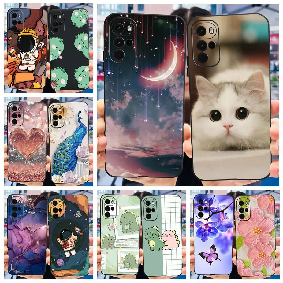 For Motorola Moto G22 Case XT2231-2 Cute Painted Cover 6.5'' Soft Silicone TPU Phone Case For Moto G22 G 22 MotoG22 Shell Bumper