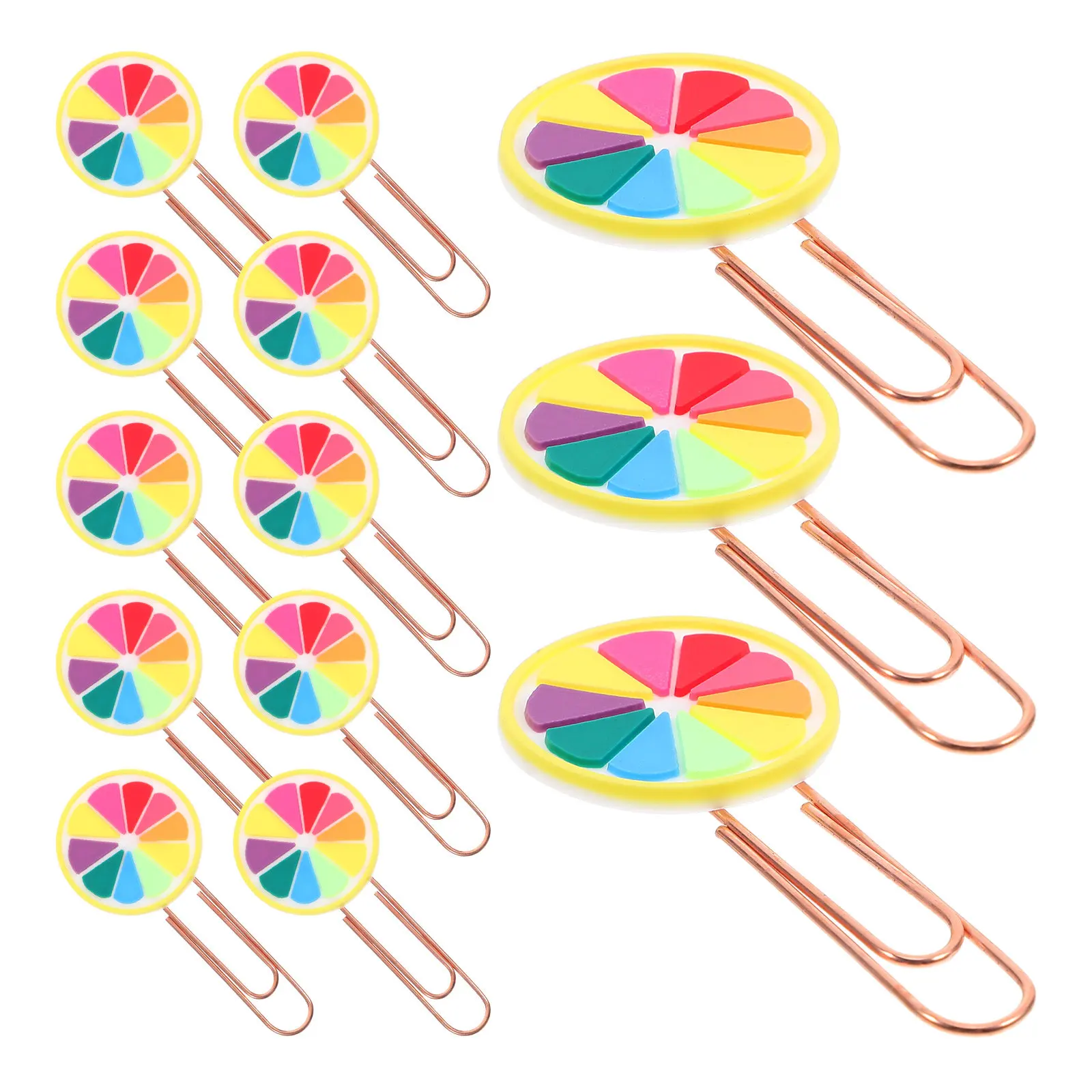 

20 шт. Креативные декоративные скрепки для бумаги в форме фруктов, милые фигурные многофункциональные зажимы для документов для офиса и школы