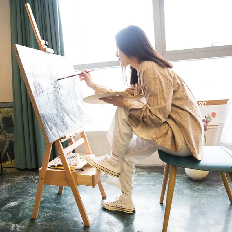 حامل صندوق من خشب الزان مع أدراج، رسم #2