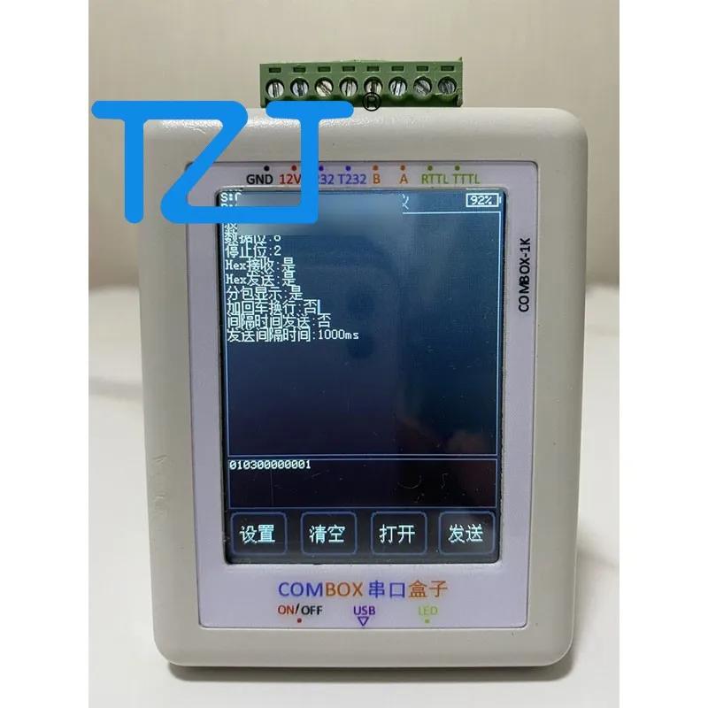 TZT Portable Handheld COM Debug Tool RS232/RS485/TTL Offline Debugger 600W Surge Protection Compatible with USB to COM