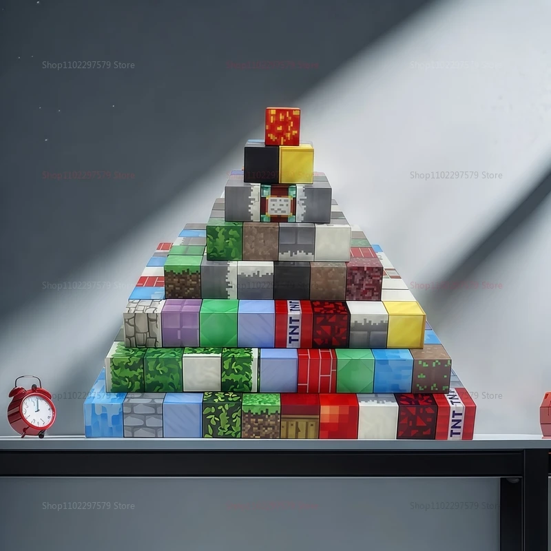 300 bloques de construcción magnéticos Mine World juego de cubos magnéticos para niños niñas niños 3 + juguete de vástago creativo DIY modelo sensorial regalos de vacaciones