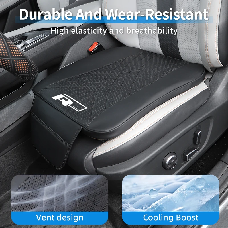 Car Front Seat Cushion Universal Leather Pad Mat Protector Auto Accessories For Volkswagen VW Tiguan CC Jetta Polo Golf