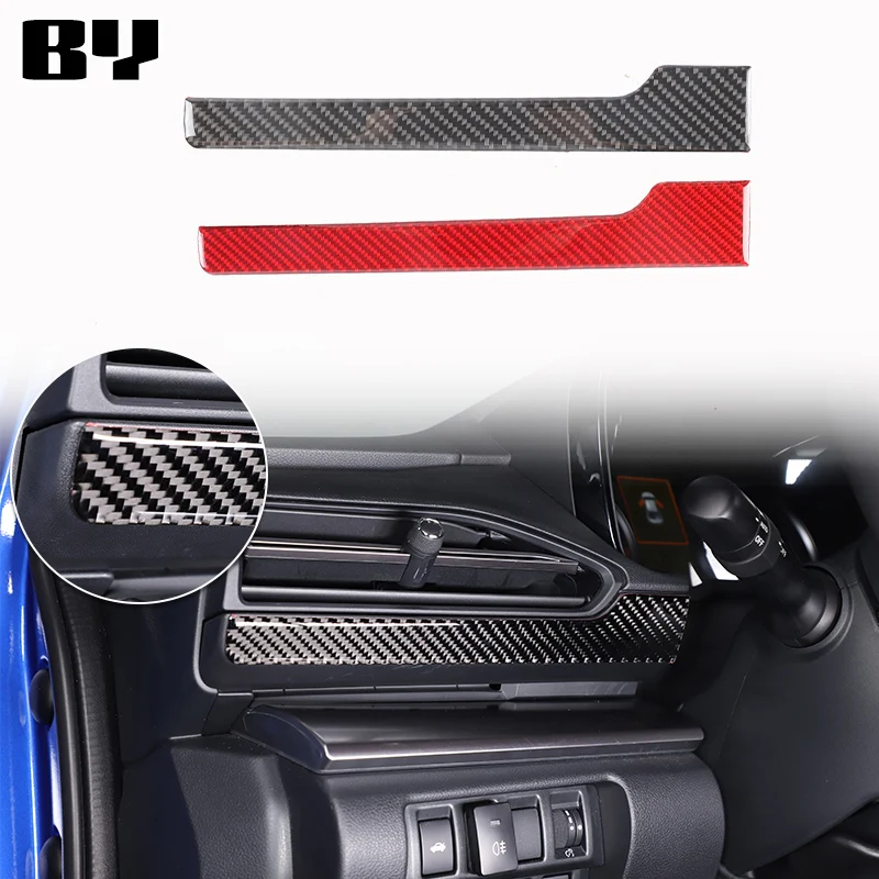 

For Subaru WRX Crosstrek 2022-2024 Soft Carbon Fiber Car Left Air Vent Lower Panel Trim Sticker Car Accessories