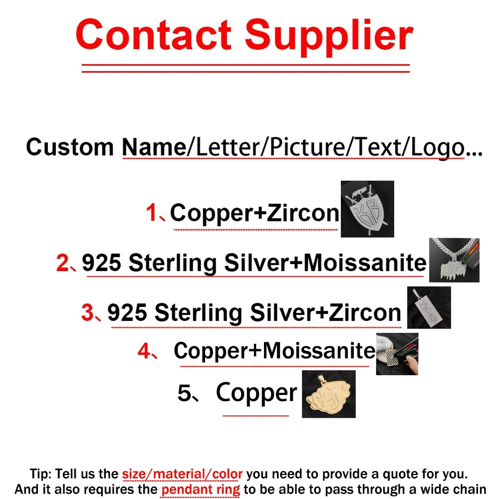 NY Men's Hip Hop Full Diamond Custom Name Necklaces Iced Out Zircon Round Pendant Charms Custom Letters Jewelry