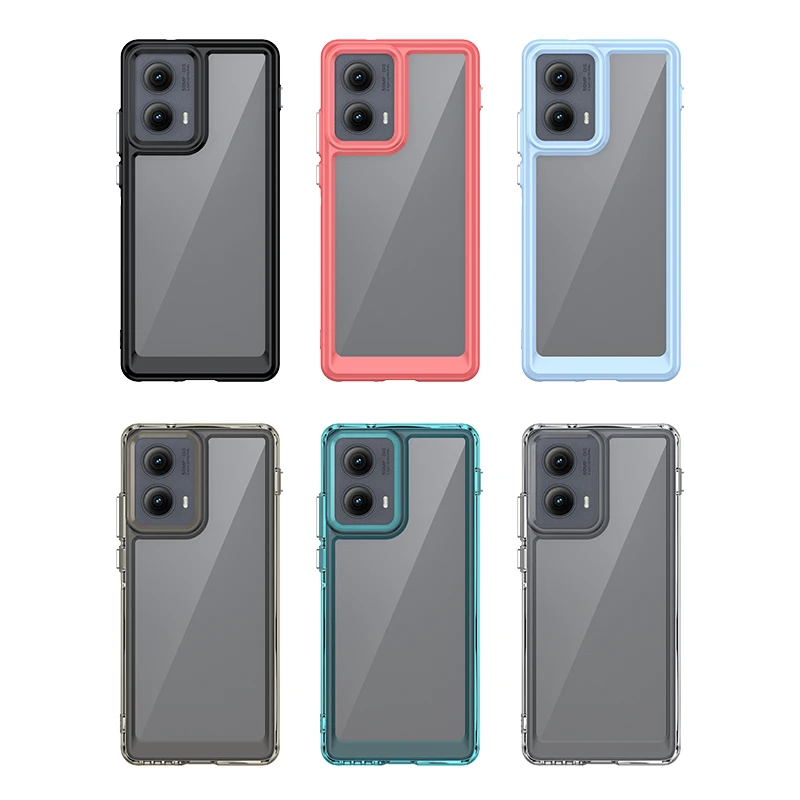 For Motorola Moto Edge 2024 Case Cover Moto Edge 2024 Capas Shockproof Phone Back Transparent Colour Clear Fundas Moto Edge 2024