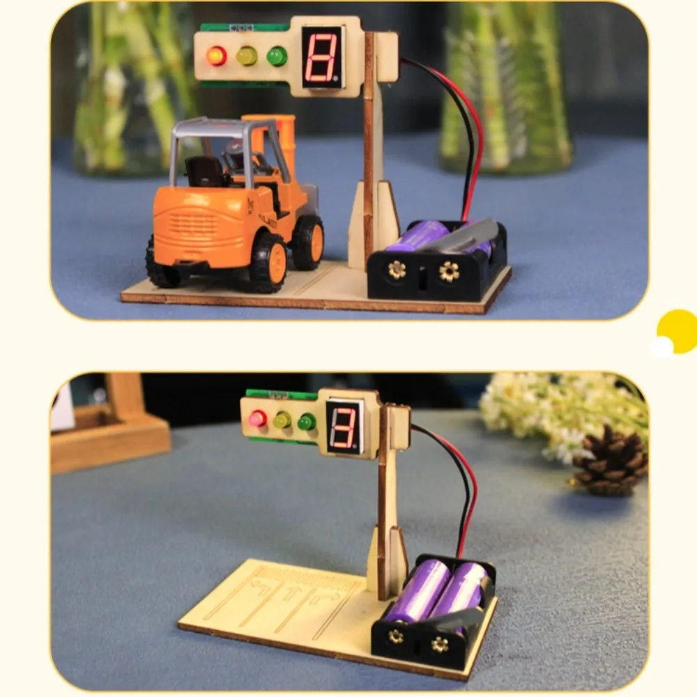 Leermiddelen Kit Houten Verkeerslicht Model Verkeerslicht Intelligentie DIY Speelgoed Student LED Handgemaakt Materiaal Kinderdag