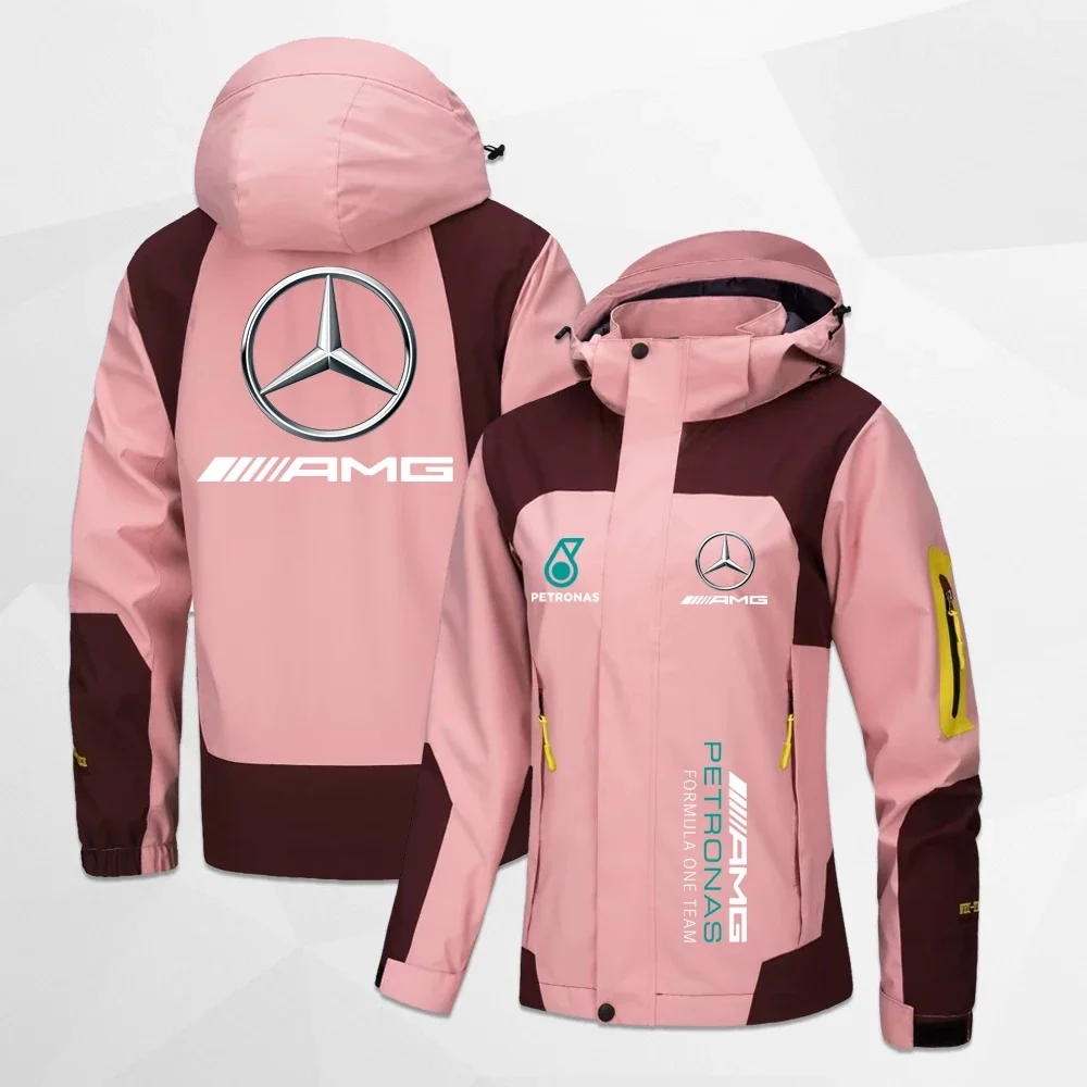 Chaquetas de Ciclismo de motocicleta Mercedes Benz para hombre y mujer, chubasqueros de Montañismo para deportes al aire libre, otoño e invierno,