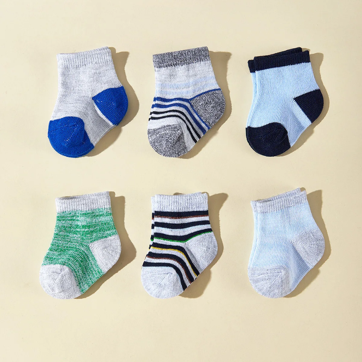 

6 Pairs Baby Socks Kids Cute Newborn Boys Socks Toddler Girl Children Anti Slip Sock Cotton Infant Accessories Clothes for 0-5y