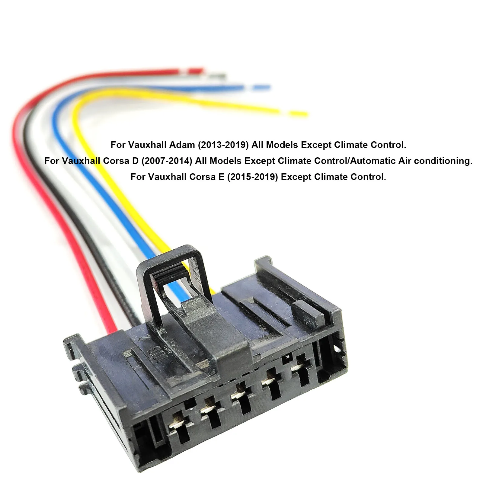 2PC For OPEL Vauxhall Corsa D E Adam Heater Blower Motor Fan Resistor Wiring Harness Connector Plug Repair Cable 95508692
