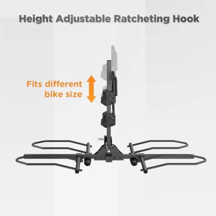 رفوف الدراجة لـ Ebikes رف الدراجة ذات الإطارات الدهوية لدراجة Tow Hitch 2Bike بسعة 160 رطل رف الدراجة الإلكترونية الثقيلة Wobble Free Smar