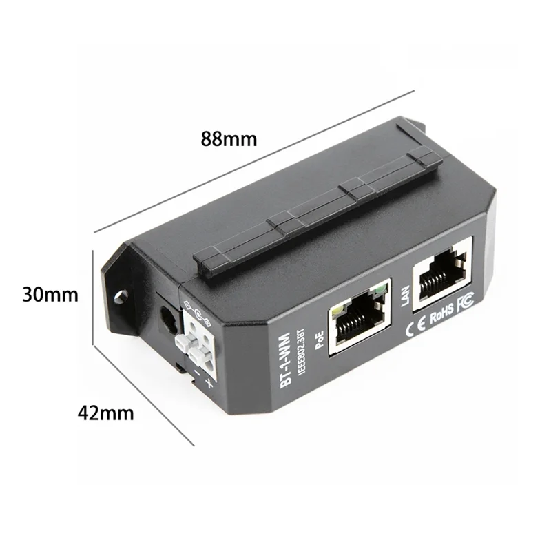 A29F-DIN Poe Injector Rail Single Port Poe Injector Negotiation Up To 90W Output Poe++ For PTZ IP Cameras High-End AP