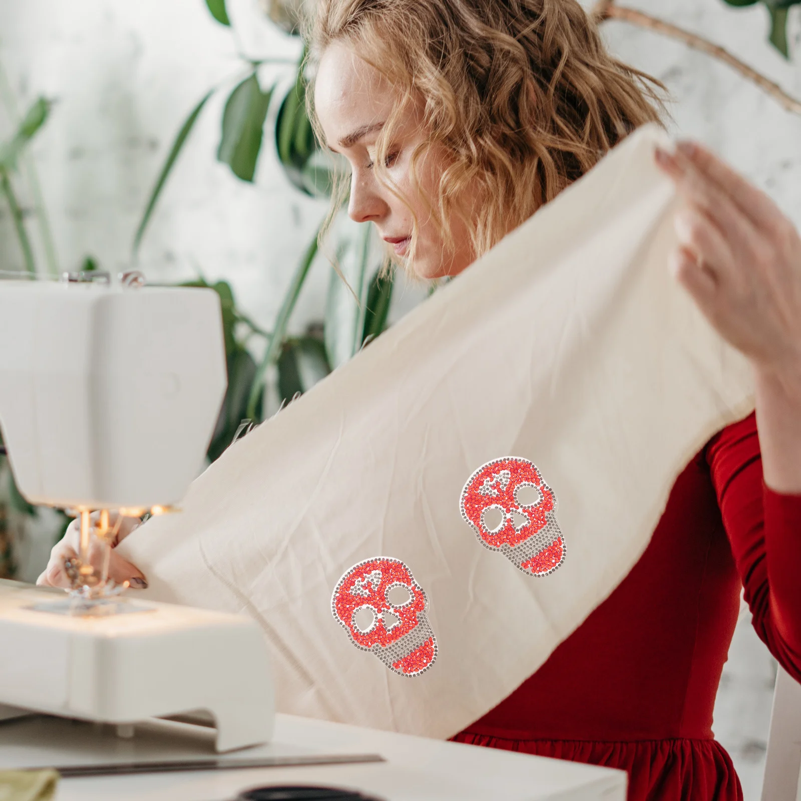 

5Pcs Skull Embroidered Back Patches Multi-Function Repairing Sewing Patches Decor for Clothes Jackets Backpacks