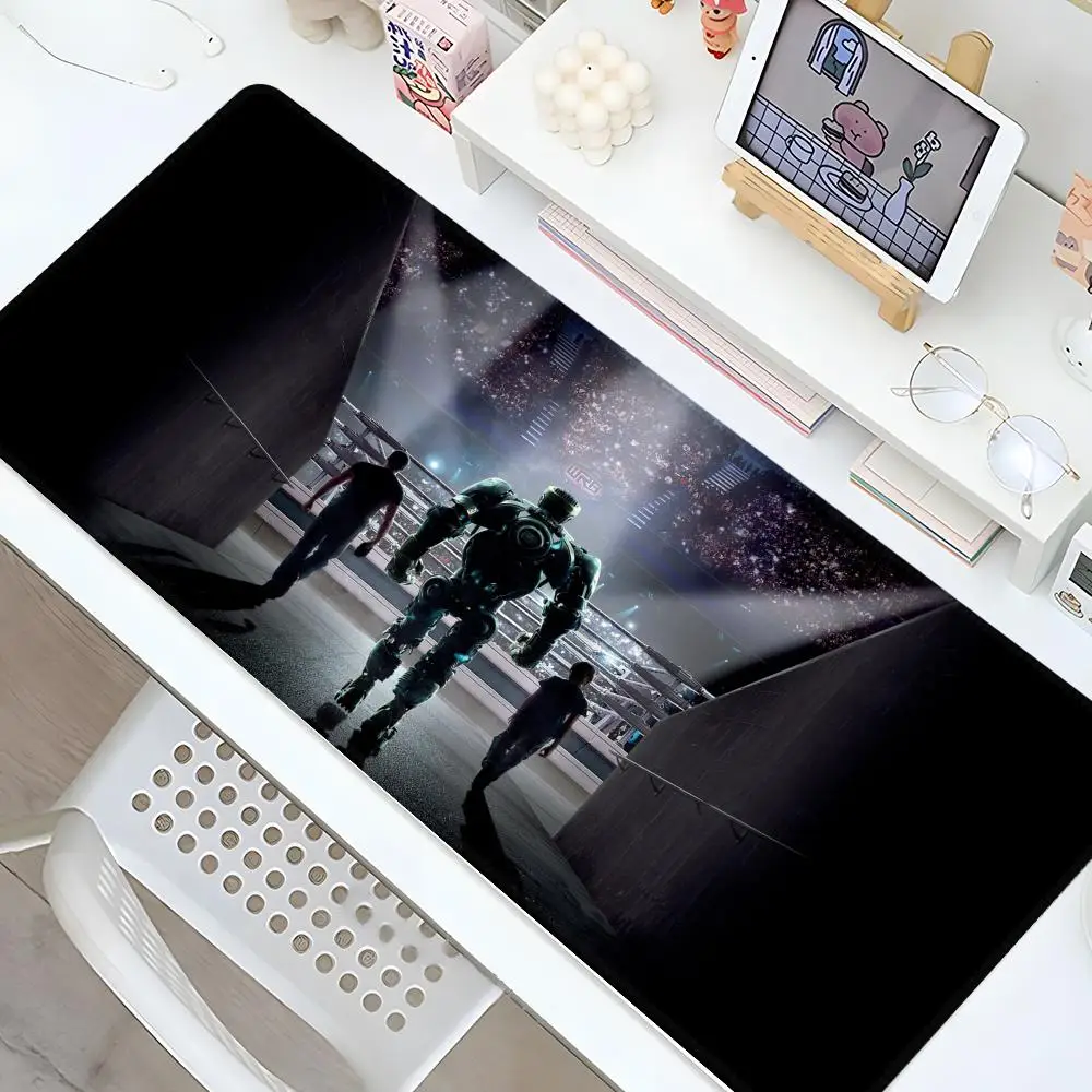 Real Steel Mouse Pad Gaming Locking Edge safely Big Computer Gamer Large Rubber Art Mousepad Laptop Desk Mat