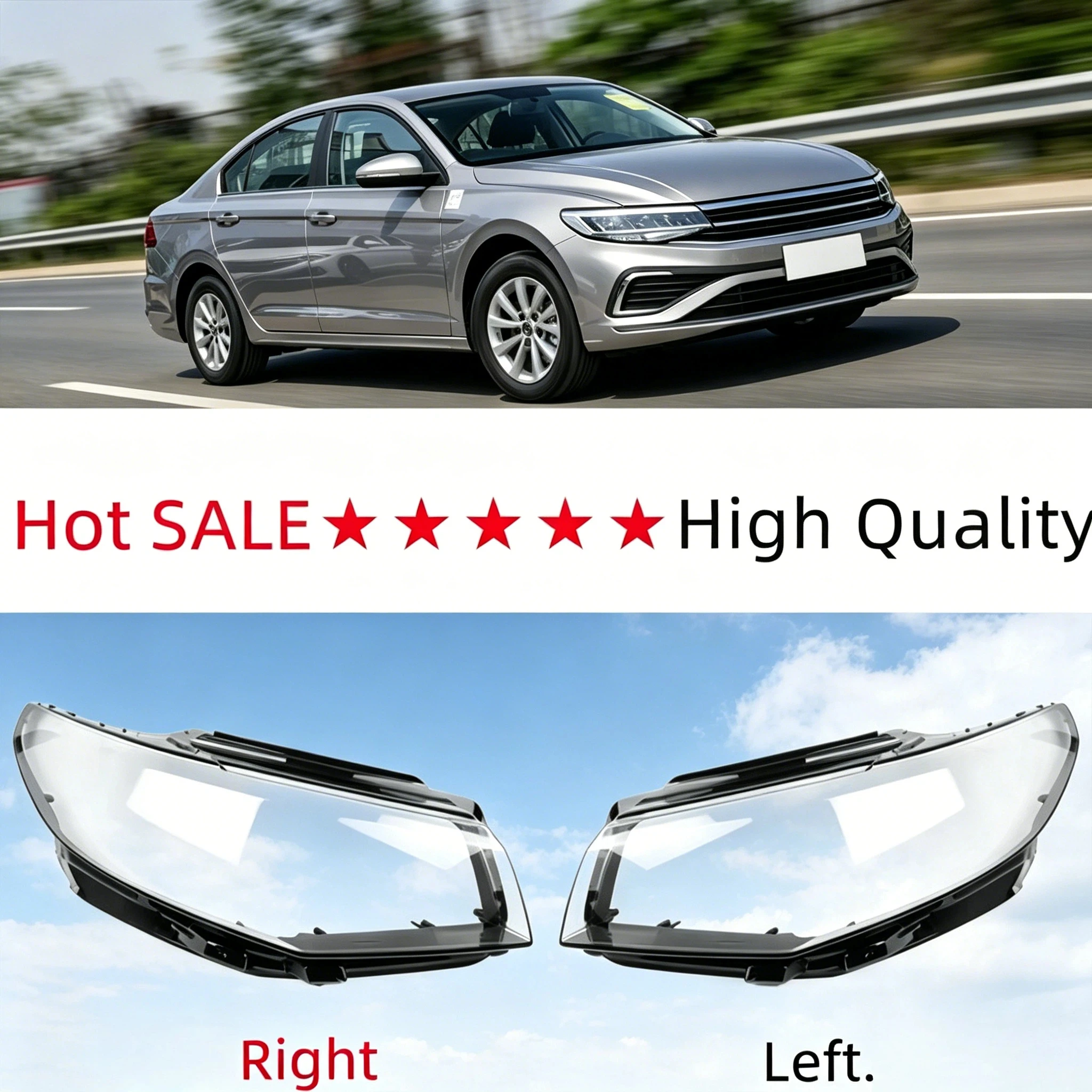 

For Volkswagen VW Bora 2022 2023 Year Front Headlight Cover Transparent Lampshade Headlamp Lens Shell Body Kit Accessories