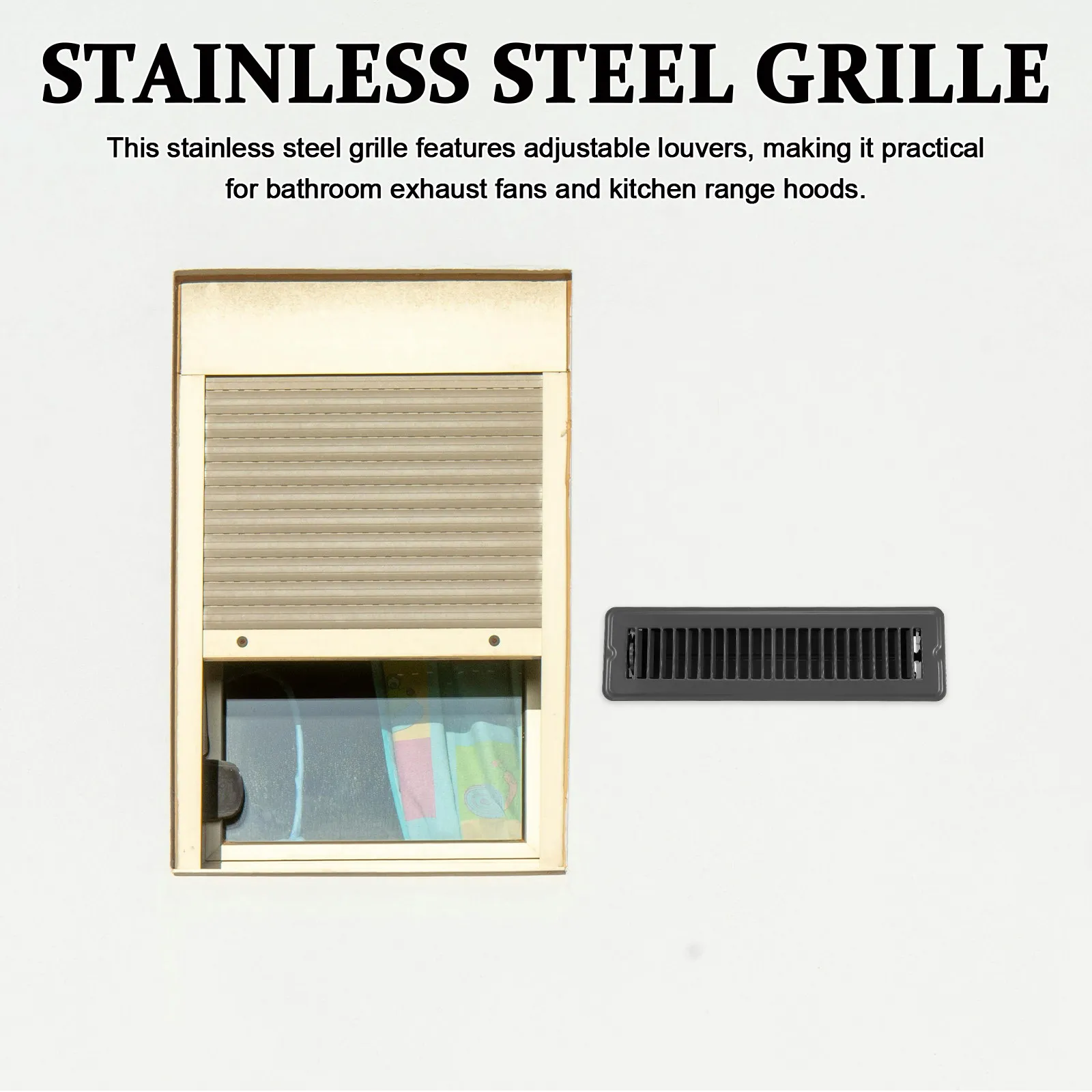 Floor Register Vent 2x12 Heavy Duty Black Metal Adjustable AC Vent Cover Walkable Home Airflow Grille - view 4