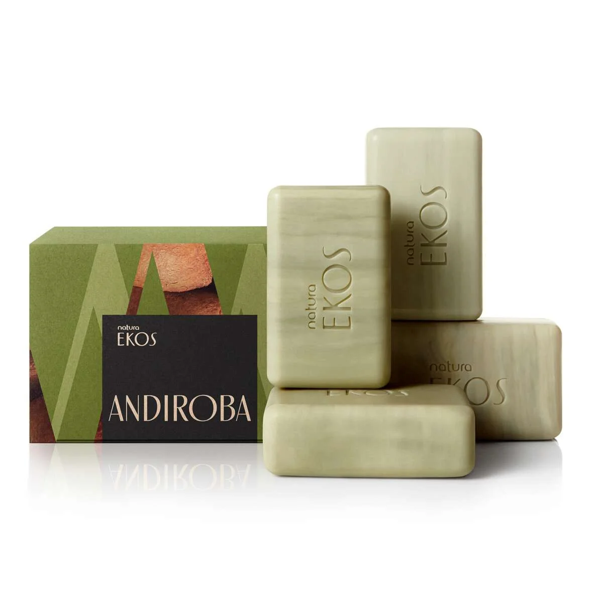 Natura Ekos Soap in Pure Bar Vegetable Creamy Andiroba 4 pcs of 100g