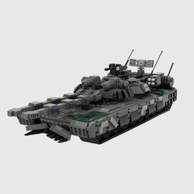 Heavy Assault Tank Model MOC Building Bricks War Equipment Modular Technology Gifts Holiday Assemble Children Toys Suit