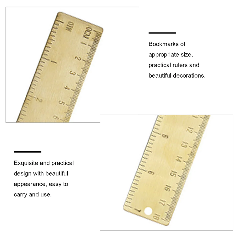 

Brass Ruler Drawing Rulers Measuring Architectural Multifunction Tool for School Construction