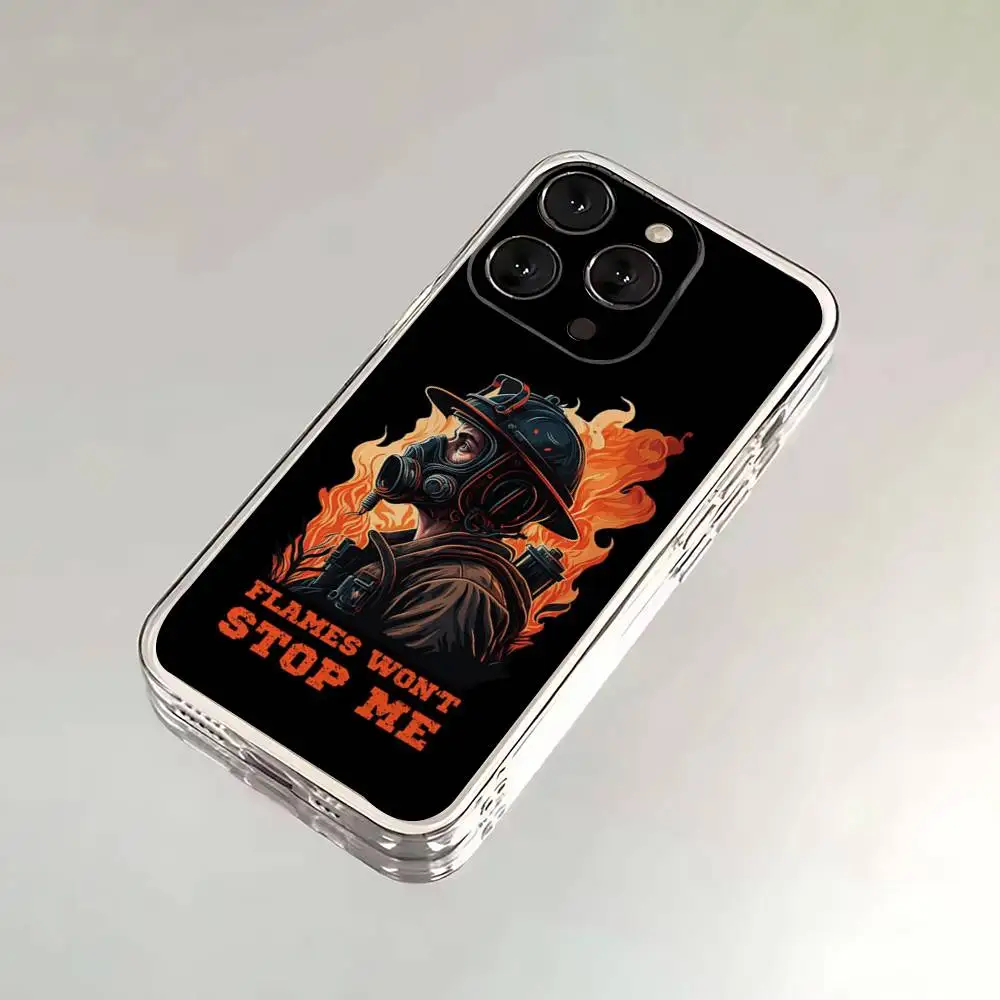 حافظة هاتف رجال الإطفاء Heroes لهاتف iPhone 16,15,14,13,12,11,17 Pro,Max,Plus,X,XS,XR,SE,غطاء ناعم شفاف صغير #5