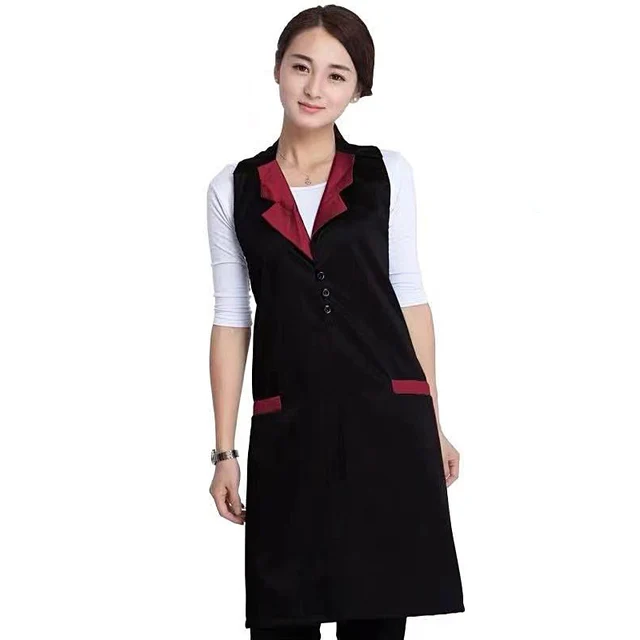 Kobiety kelner serwis kuchnia fartuch kuchenny restauracja gospodarstwo domowe Salon fryzjerski fartuszek Cafe Beauty Nail Studios Uniform Bib
